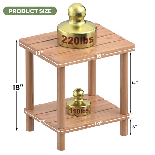 2-Tier Small Outdoor Side Table L738