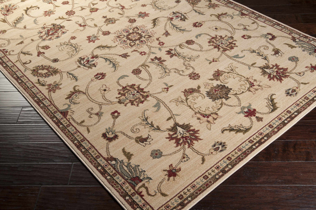 Black Beige Orange Area Rug I584326