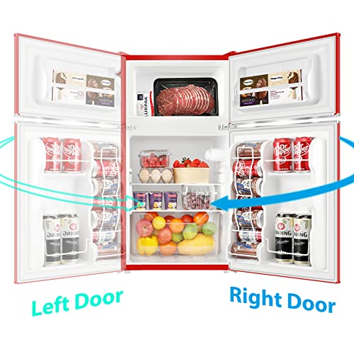 3.2 Cu.Ft 2 Door Mini Fridge with Freezer V5298