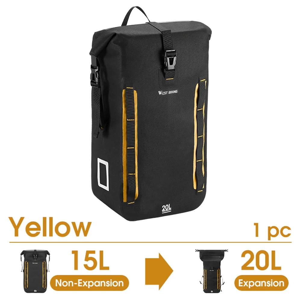 Expandable Bike Rear Seats Bag Large Capacity Rack Trunk Bags D781789