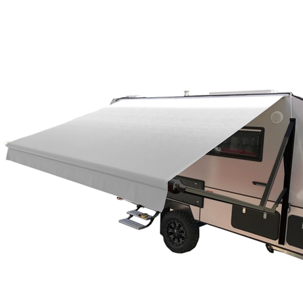 Grey Motorized Retractable RV Awning 20X8 ft Y966355