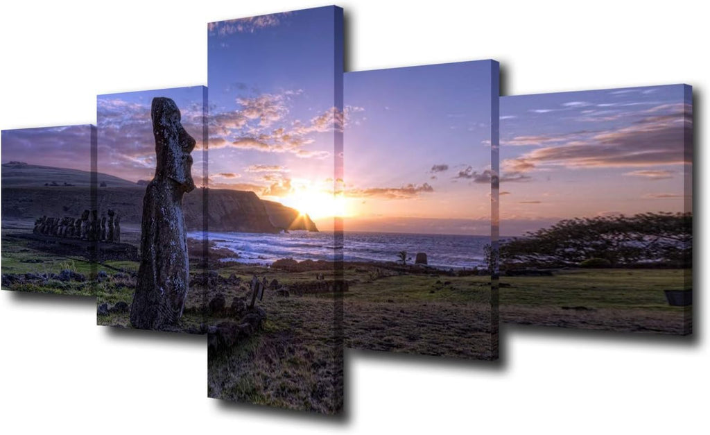 5 Panels Black and White Canvas Prints Wall Art S77507