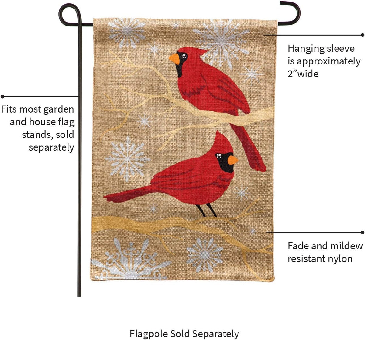 12.5 x 18 inches Burlap Garden Flag E494926