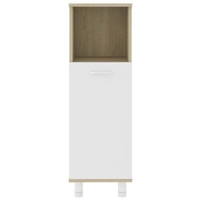 White Sonoma Oak Free-Standing Bathroom Cabinet G490800