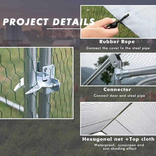 Metal Chicken Coop with Waterproof Cover G2201