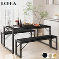 Black Modern Dining Table and Chairs for 4 F344489