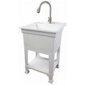 White 24" Freestanding Plastic Utility Sink R881478