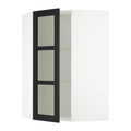 White Corner Wall Cabinet with Glass Door E676346
