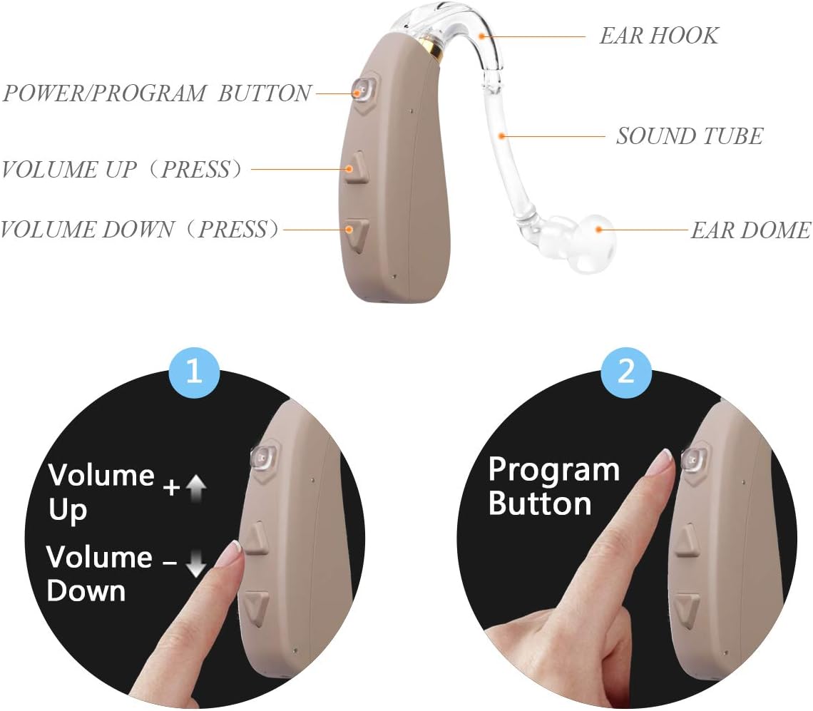 Rechargeable Hearing Amplifier with 4 Channels K489875