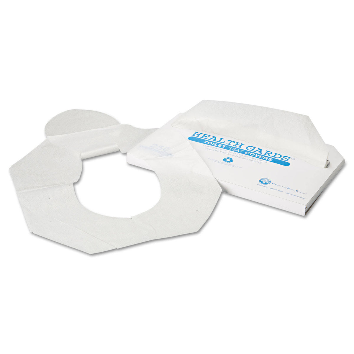 Toilet Seat Covers, Half-Fold, White, 250/Pack W932976