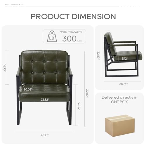 Black Faux Leather Accent Chair Set of 2 A388