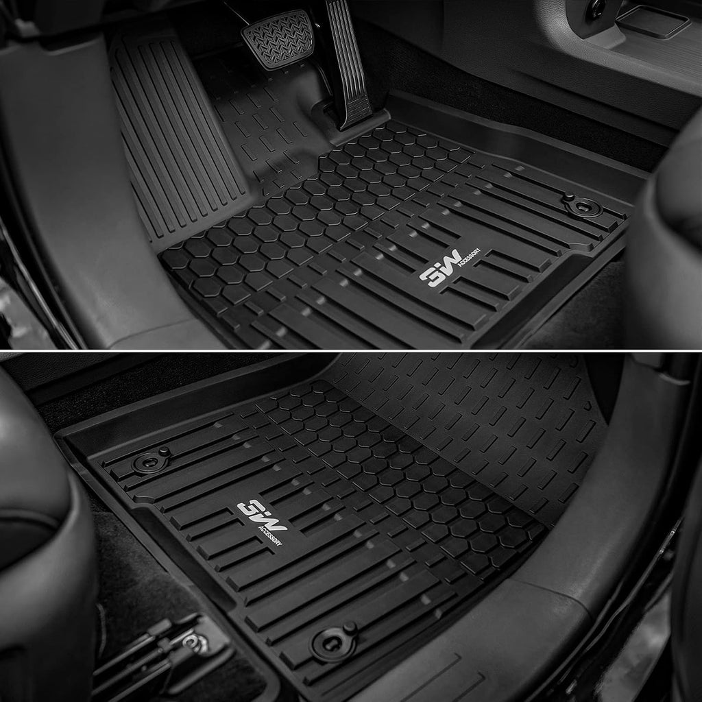 Black 3 Row TPE Floor Mats Full Set S16250