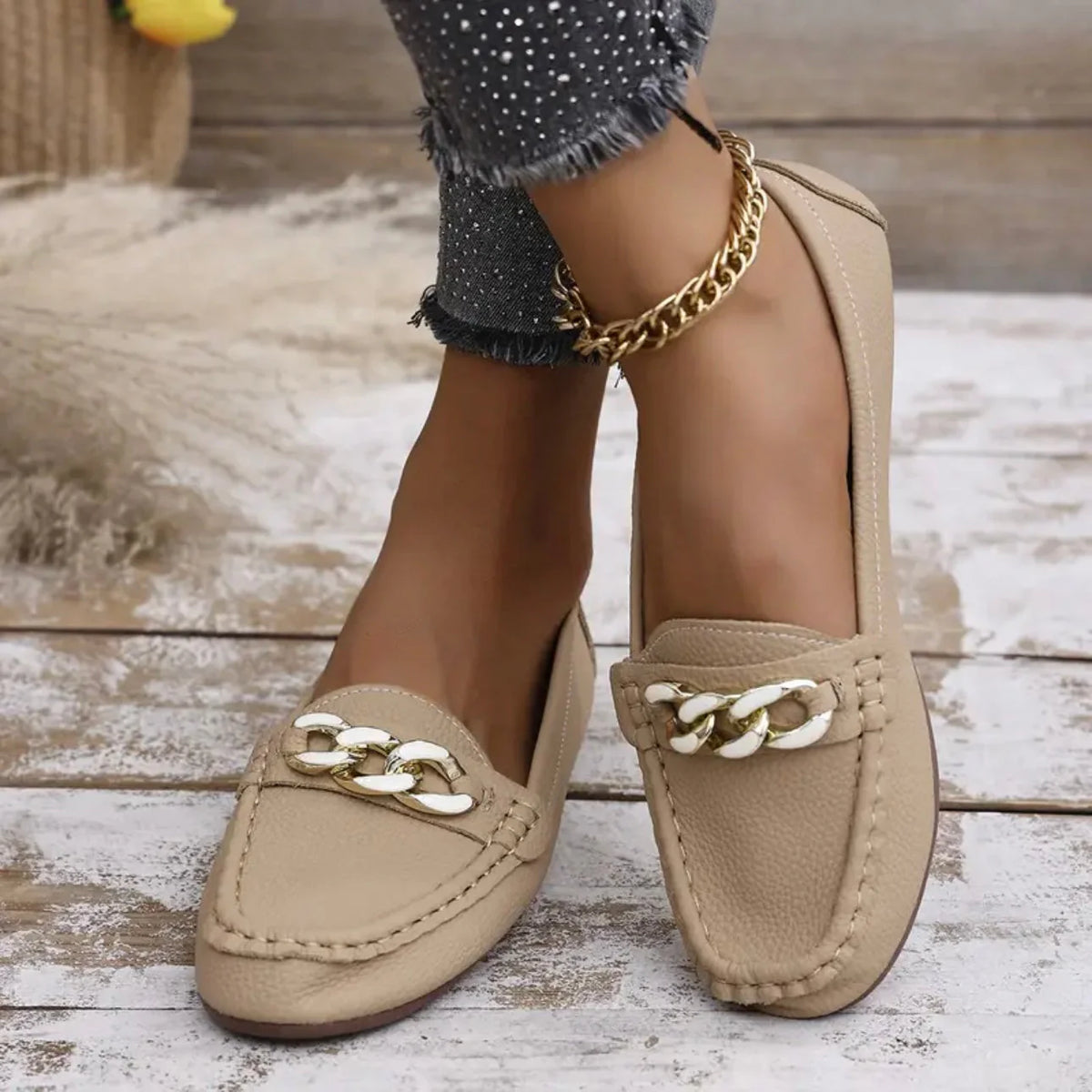 Leather Loafers F8193