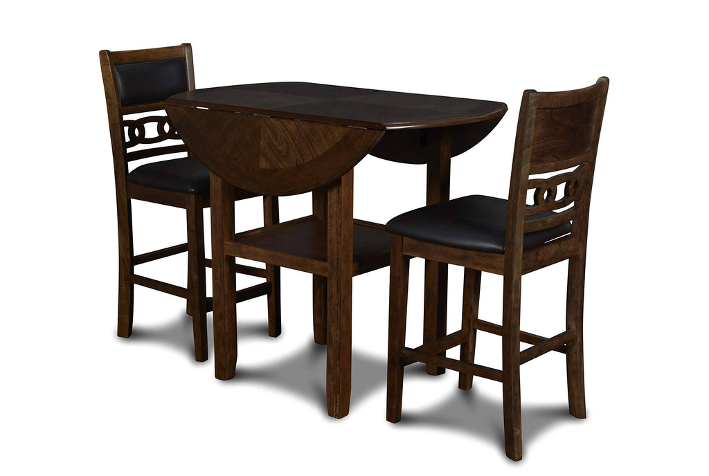 Brown 42x22 Drop Leaf Table with 2 Chairs E187