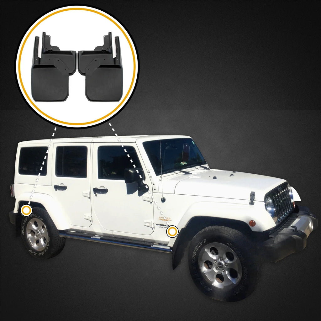 Molded Mud Flaps Splash Flares Front Rear 4pc Set B131449