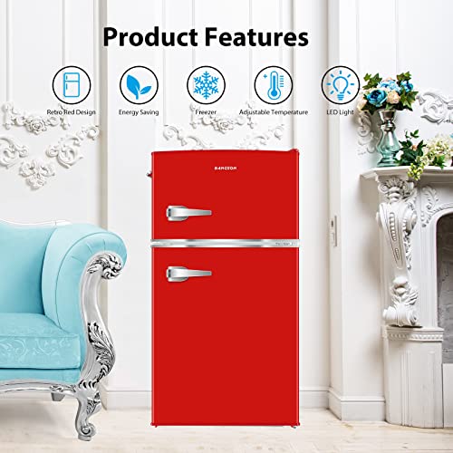 3.2 Cu.Ft 2 Door Mini Fridge with Freezer V5298