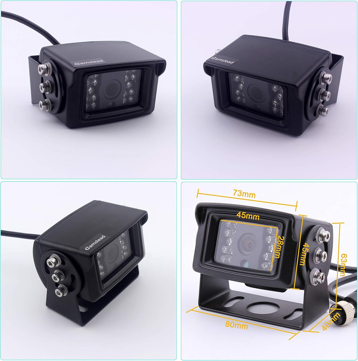 9 inch Monitor Built-in DVR Backup Camera System with Quad Split Screen P91894