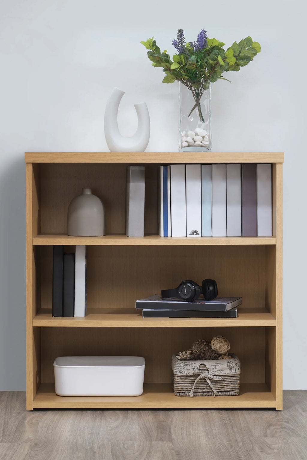 3-Shelf Engineered Wood Bookcase C238