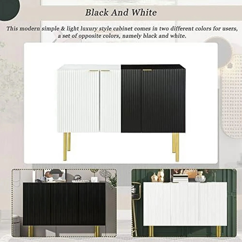 Black Long Wood Sideboard Cabinet F3596