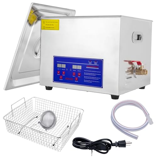 Heated Ultrasonic Parts Cleaner 3L Industrial with Digital Timer, 110V T6478