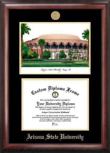 Brown Embossed Diploma Frame with Lithograph B224