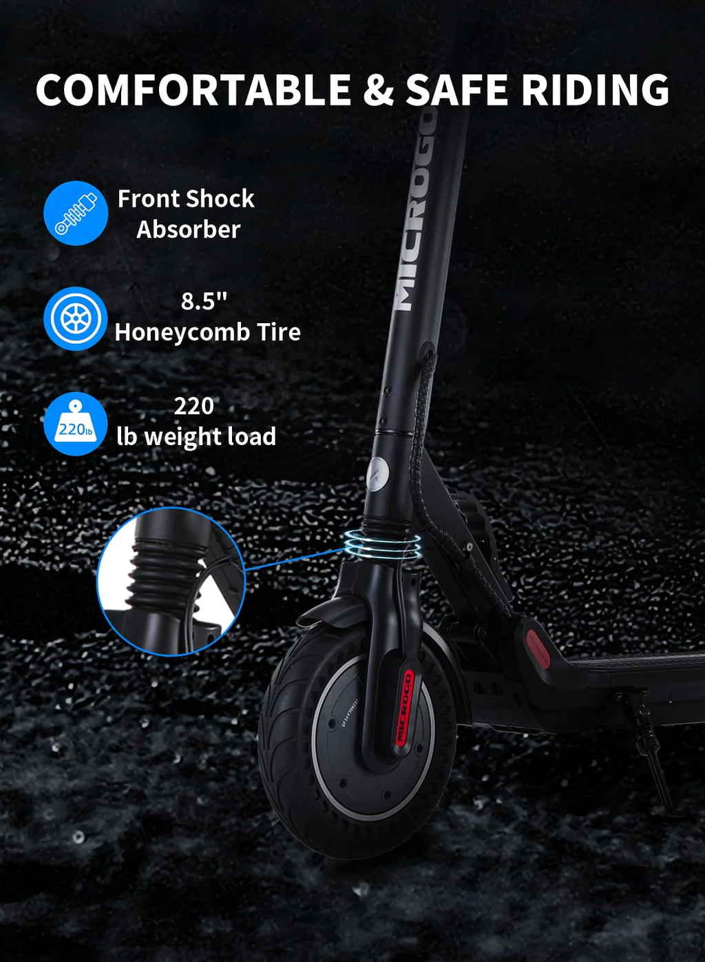 Electric Scooter with 350W Motor and 8.5 inch Honeycomb Tires K927539