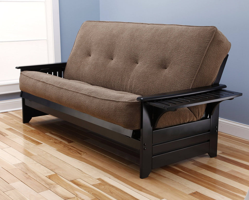 Phoenix Frame Black Finish Marmont Mocha Mattress S905