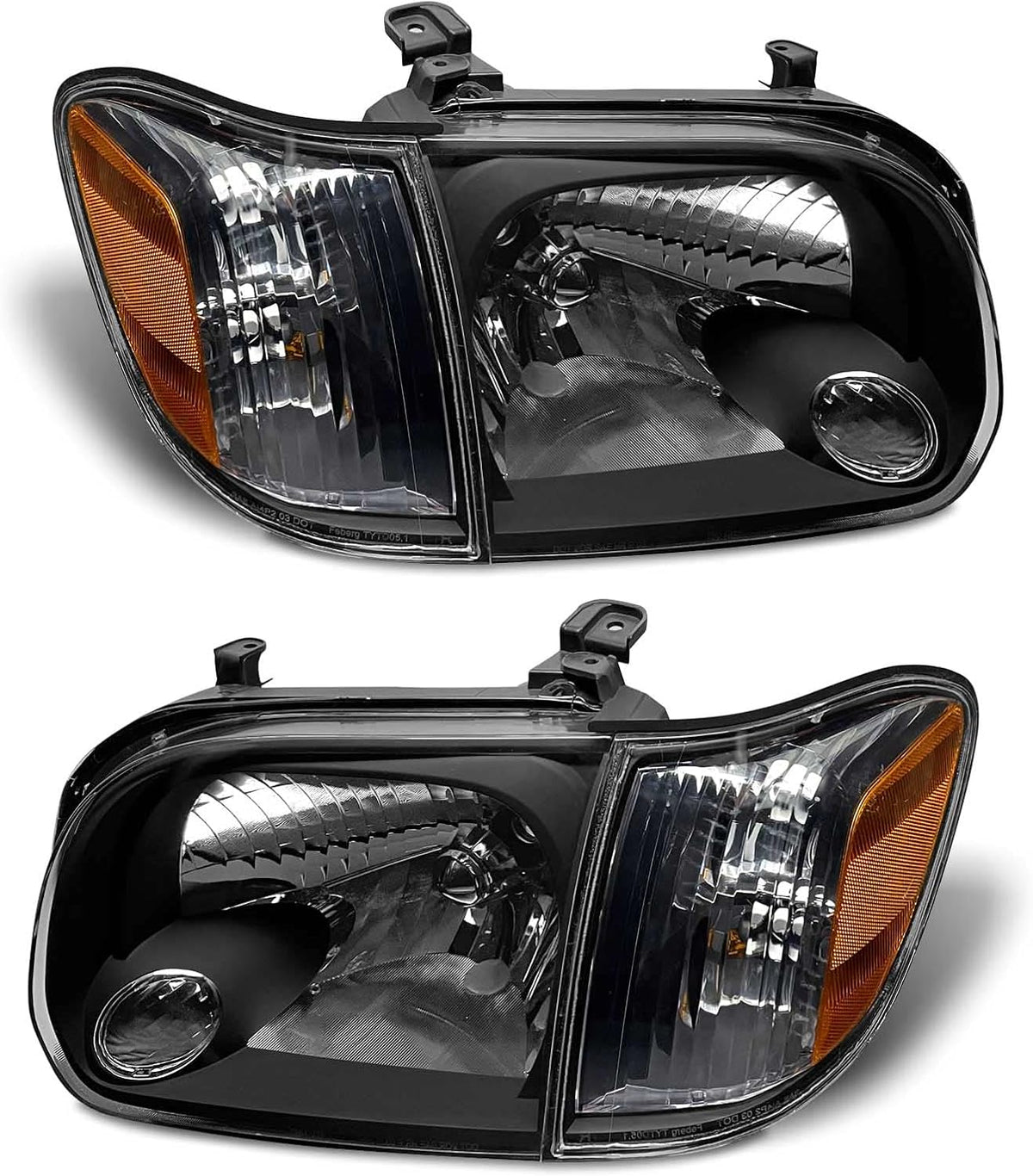 2005-2006 Tundra Black Housing Headlight Assembly Left and Right D844660