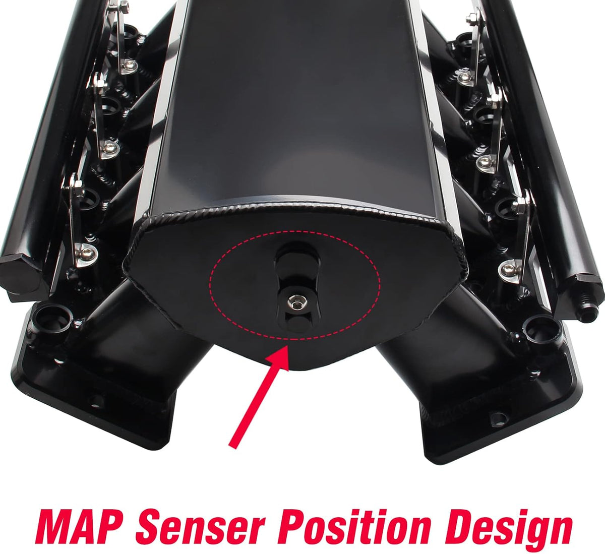 92mm Throttle Body Sheet Metal EFI Intake Manifold Black W2399