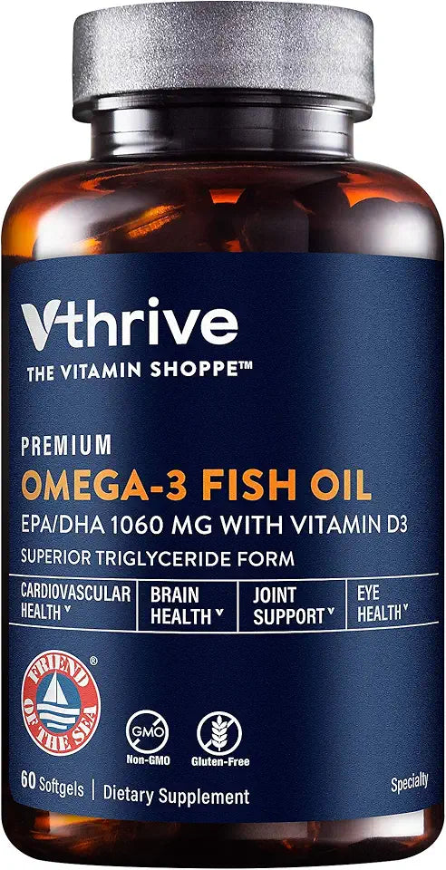 Omega-3 Fish Oil with Vitamin D3 60 Softgels C4523