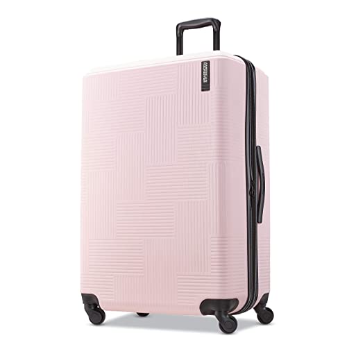 Expandable Hardside Luggage with Spinner Wheels, Pink Blush, Checked-Large 28-Inch Z38651