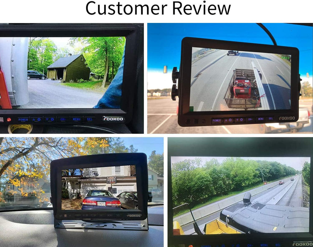 HD Backup Camera System Kit, 7" 1080P Reversing Monitor, IP69 Waterproof Rear View Camera J97838