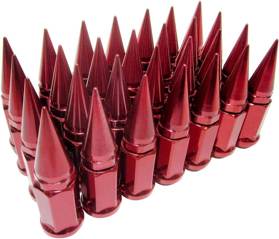 32 pc Extended Spike Lug Nut M12x1.25 Conical Seat Hex 3/4 A242