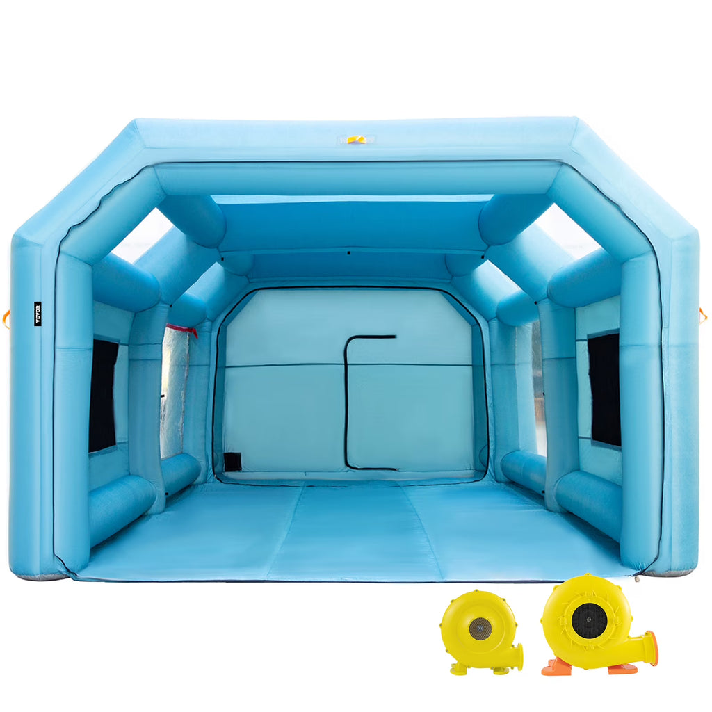 Inflatable Spray Booth Car Paint Tent 26x13x10FT Filter System 2 Blowers X7362