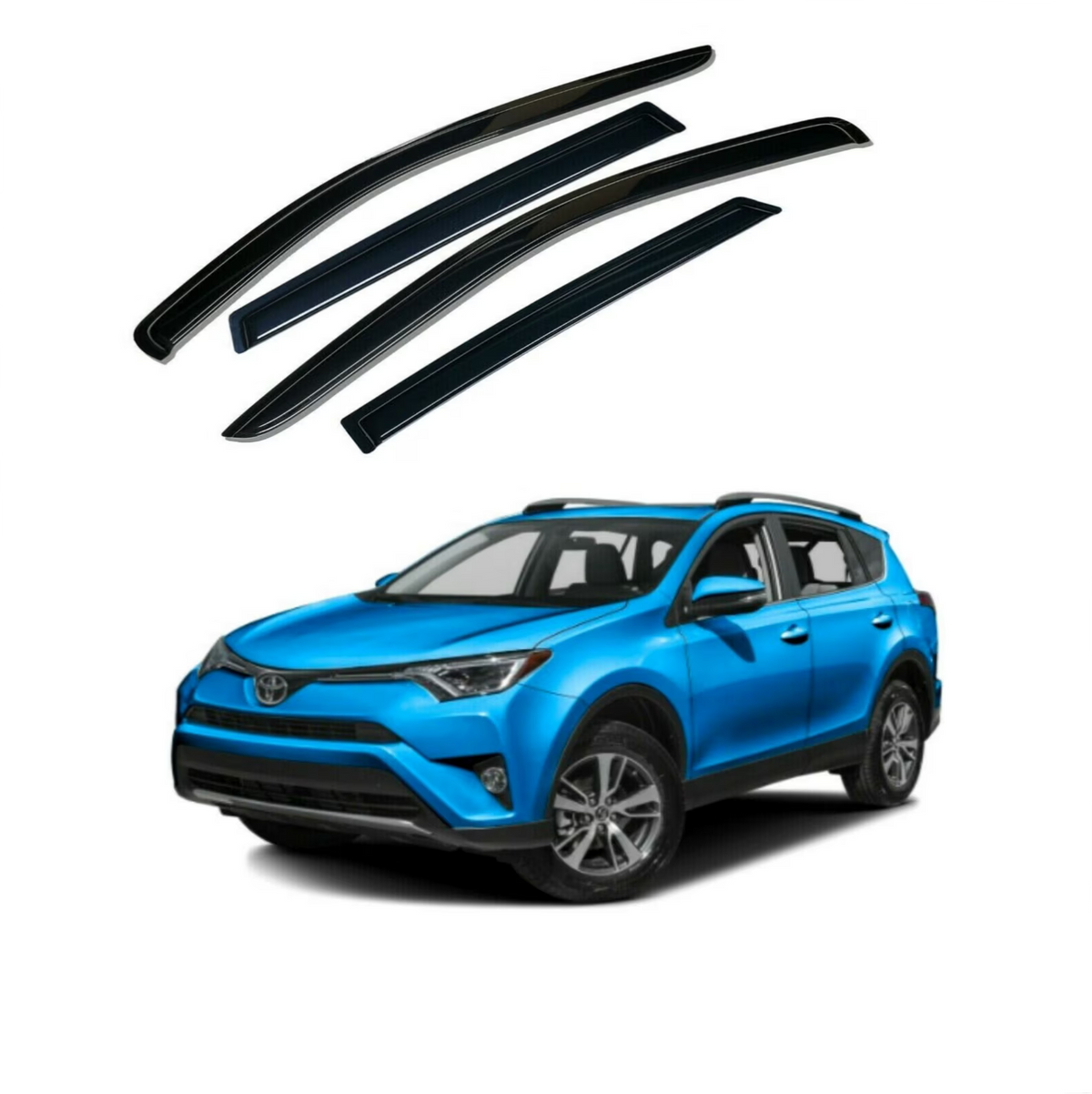 Smoke Window Vent Visor Rain Guard Deflector for 2013-2018 Toyota Rav4 X2337