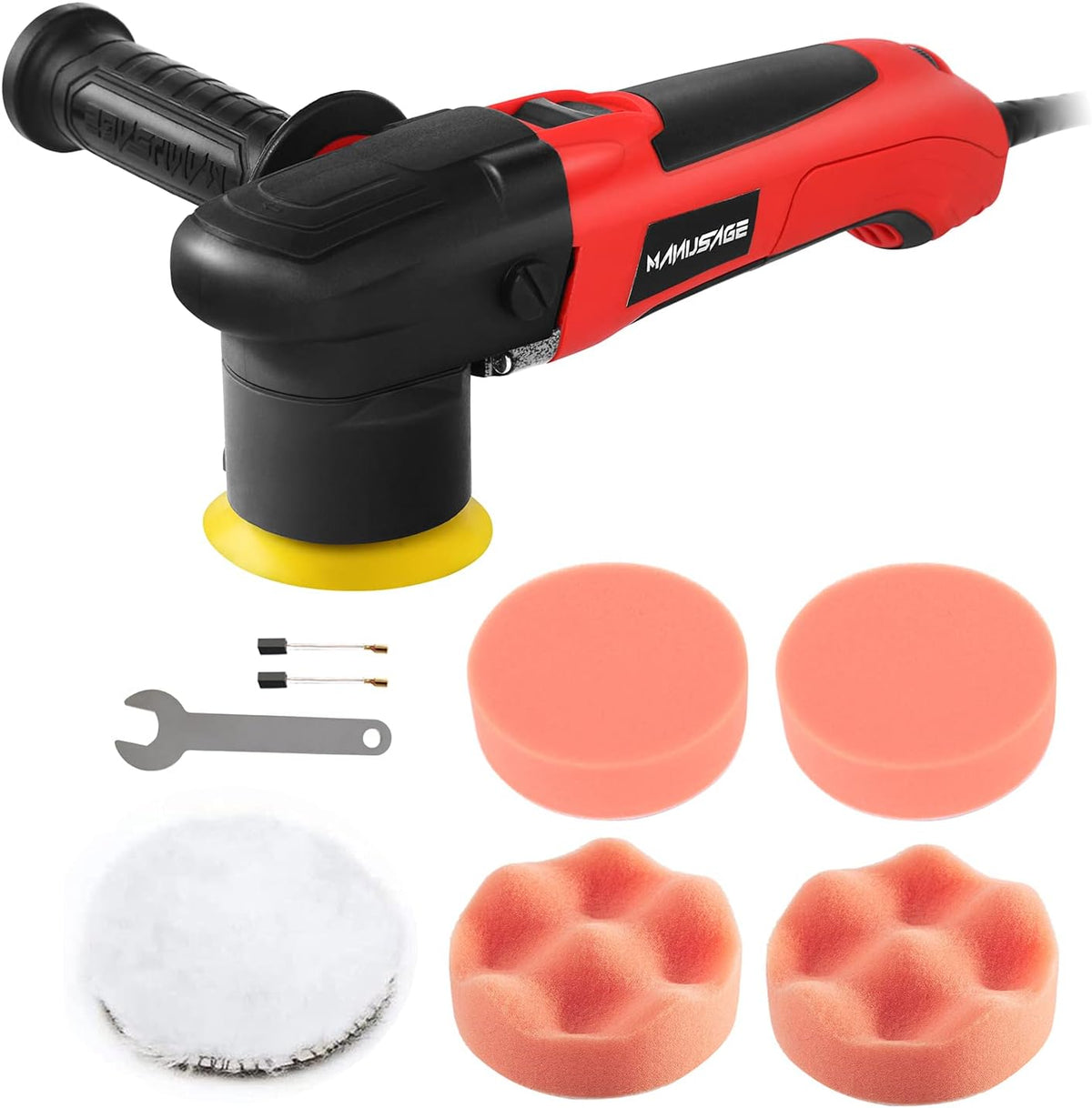 6-Inch Dual Action Random Orbital Polisher with Two Detachable Handles V738