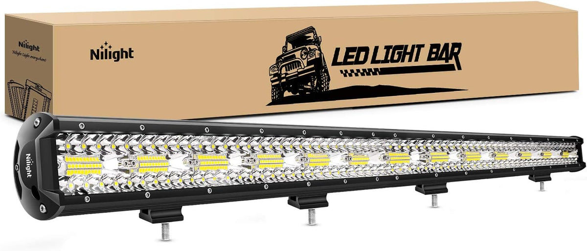 37Inch 780W Triple Row Flood Spot Combo Bar 78000LM Waterproof Led Work Light Pack of 2 P348198