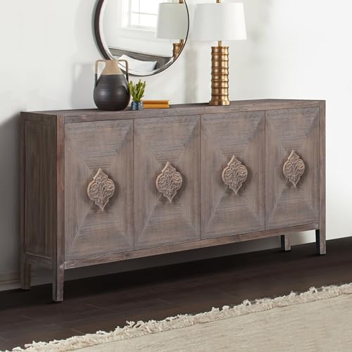 Black Storage Cabinet with 4 Doors E564130