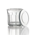 Glass Storage Jar with White Lid, 14-Ounce, Set of 8 M193452
