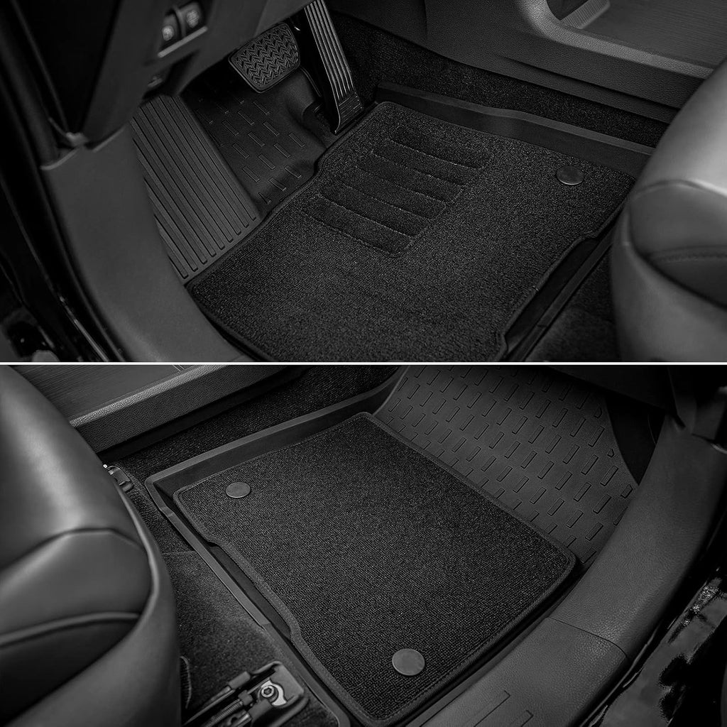 Black 3 Row TPE Floor Mats Full Set S16250