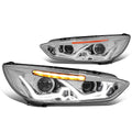 Chrome Housing Amber Corner Projector Headlight L184