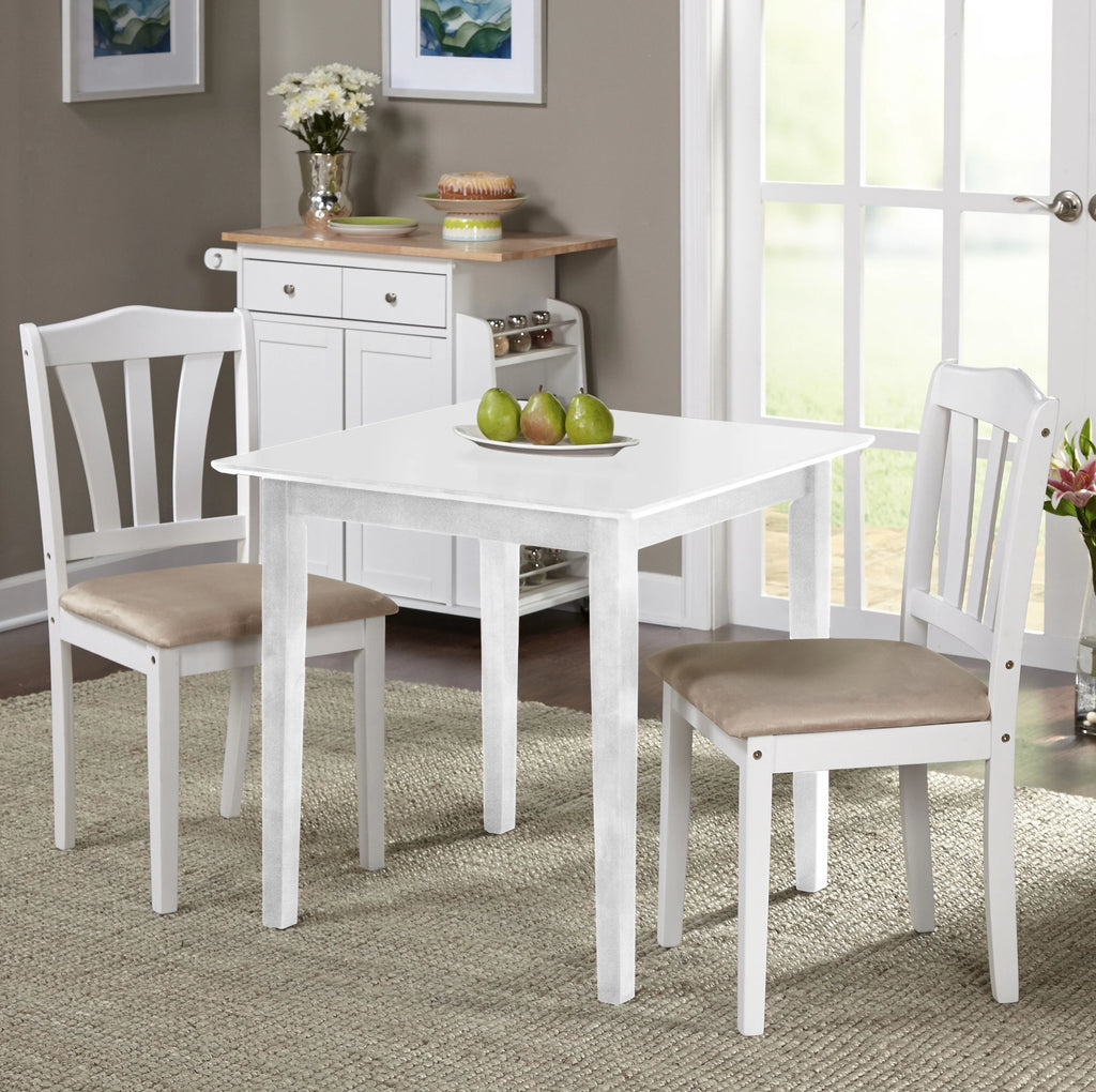 3-Piece Indoor Wood Dining Set with Table and Chairs R348