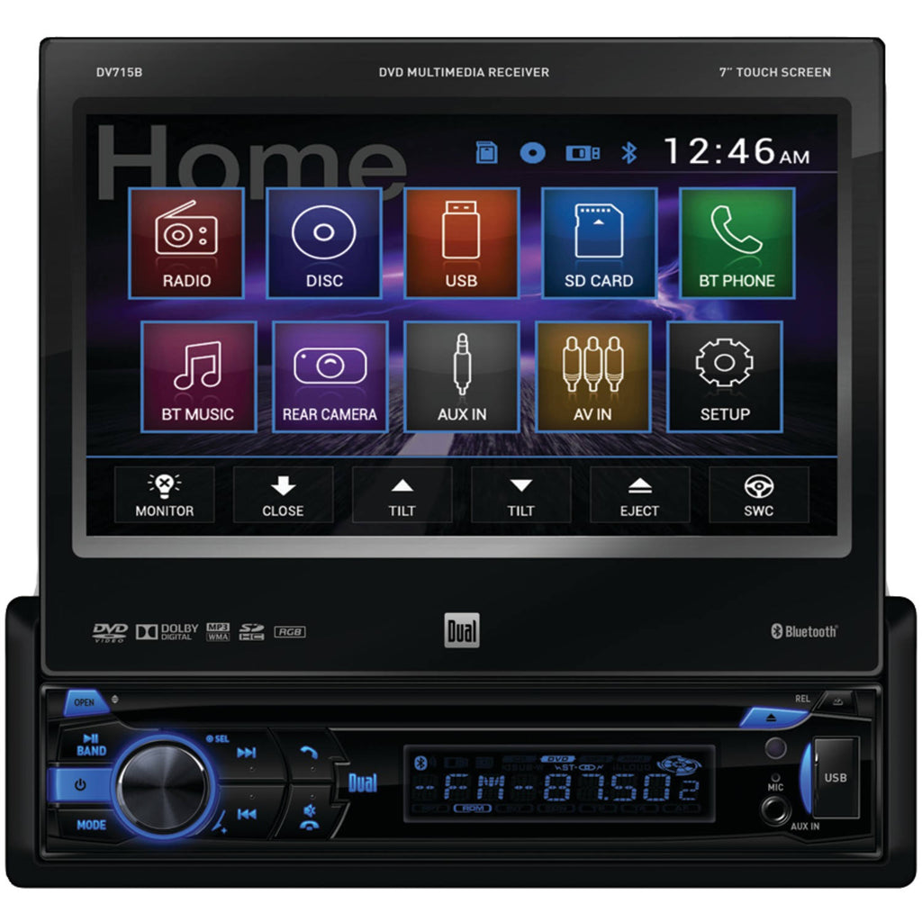 7x22 Single-DIN In-Dash DVD Receiver with Motorized Touchscreen W945