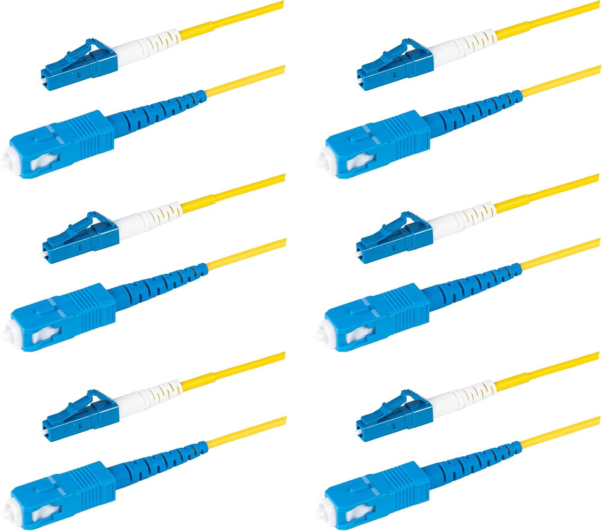 5-Pack 5 Meter SC/APC to SC/APC Simplex Riser OFNR Fiber Patch Cable D1835