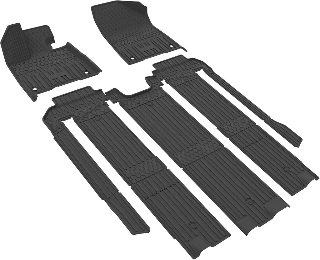 Black 3 Row TPE Floor Mats Full Set S16250