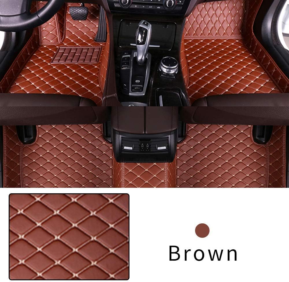 Black Leather Car Floor Mat Pack of 2 Q729