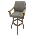 30x22 Swivel Solid Wood Bar Stool in Peppered Gray K30454