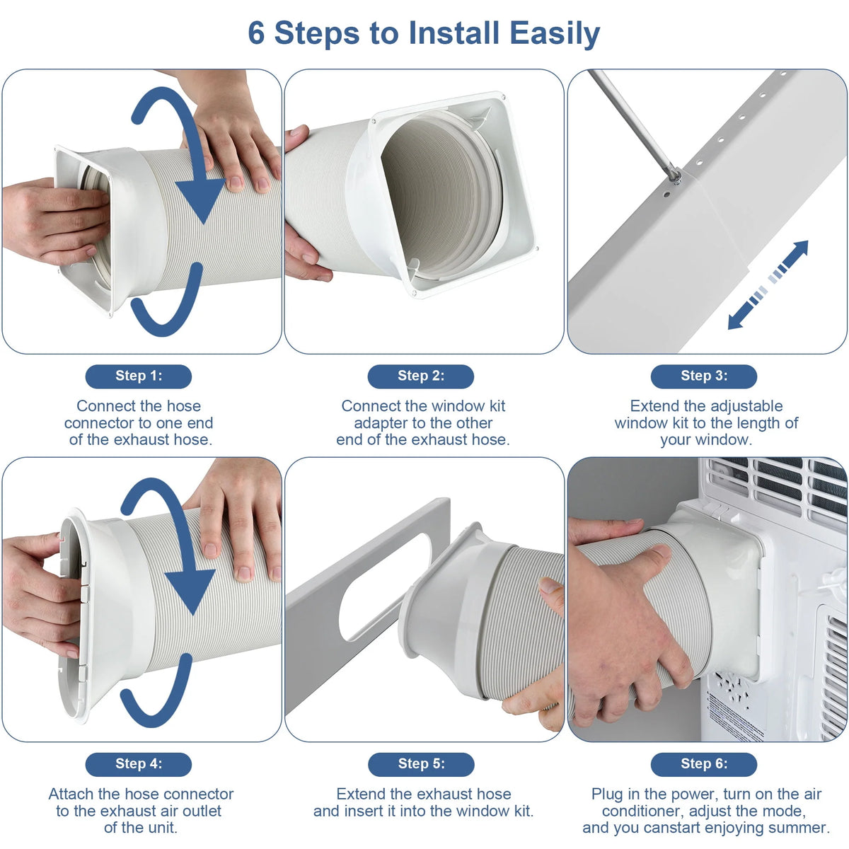 8000 BTU Portable Air Conditioner with Dehumidifier & Fan R9840