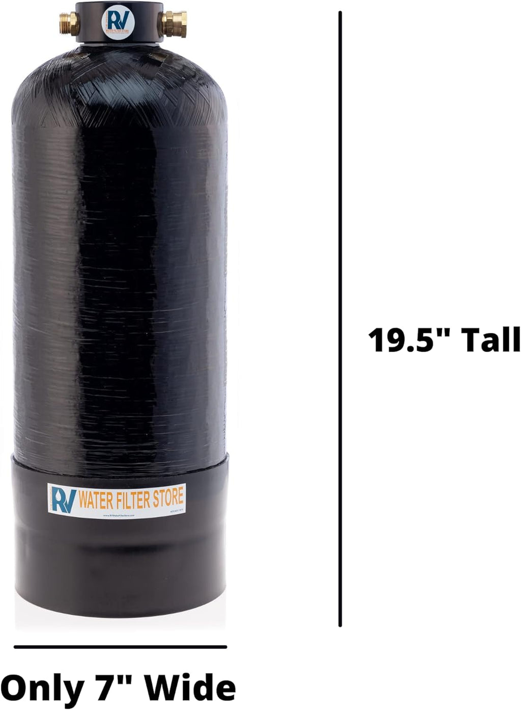 Portable RV Water Softener 8,000 Grain, 3/4" Fittings Q772