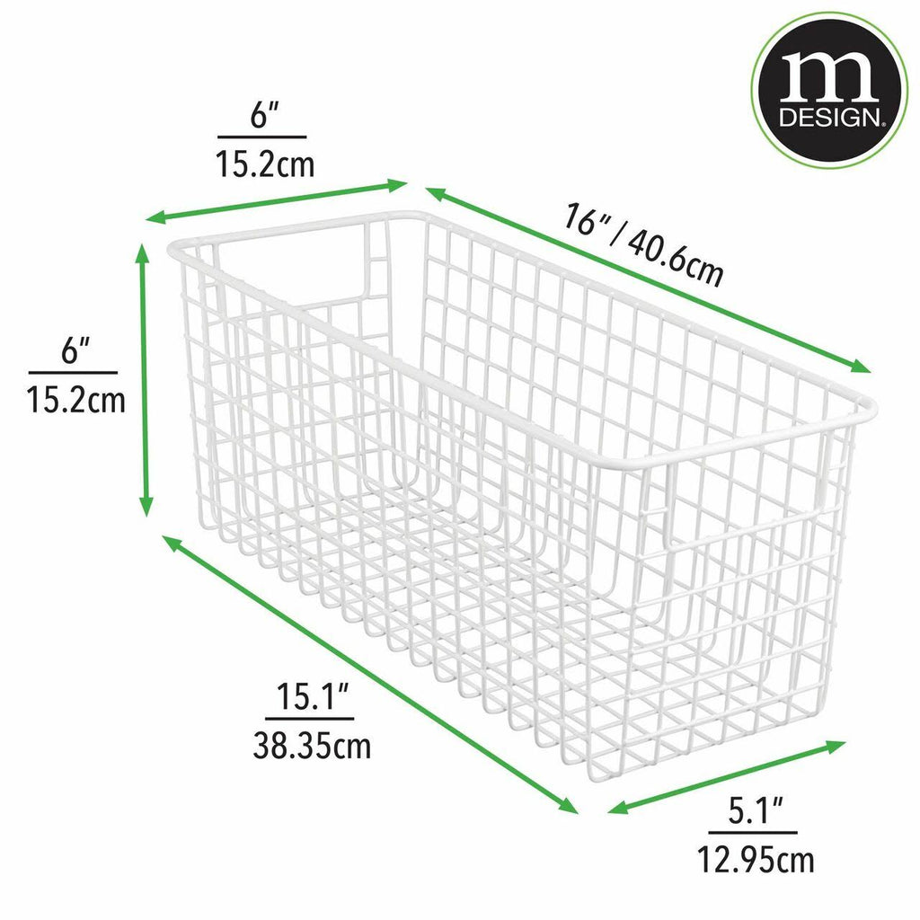 Metal Wire Kitchen Pantry Food-Storage Organizer Basket T351